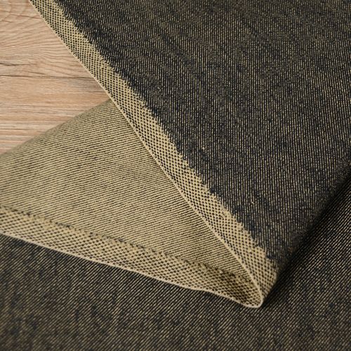 深藏蓝卡其黄双色羊毛棉混纺布料 西装风衣裤子面料