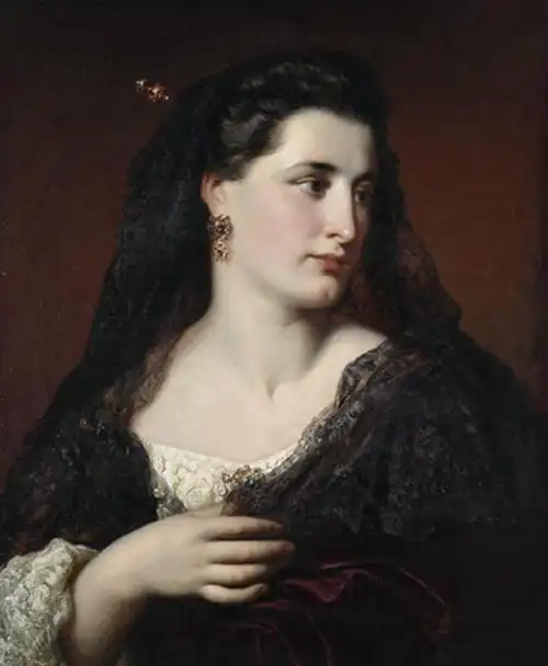 德国画家 gudel carl adolf女性肖像 油画欣赏