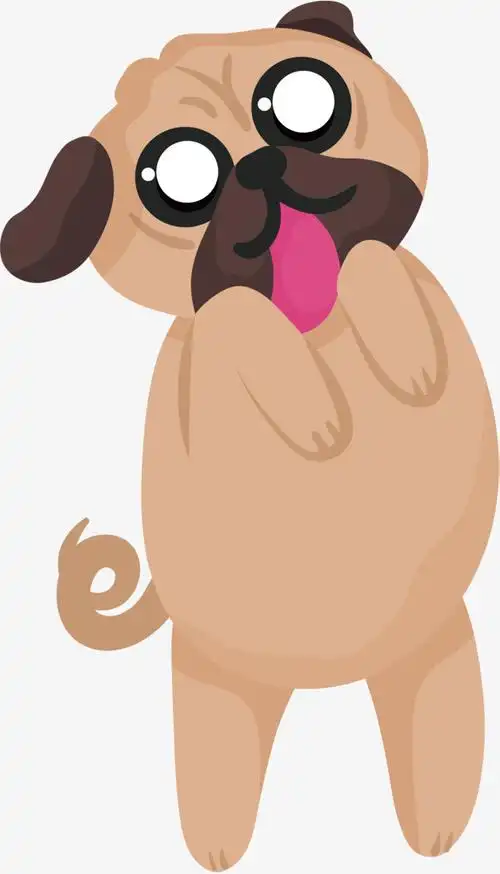 矢量图站立卖萌的小狗狗