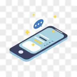 矢量卡通黑白手机手绘