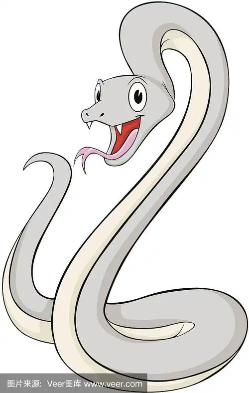 快乐的黑曼巴卡通