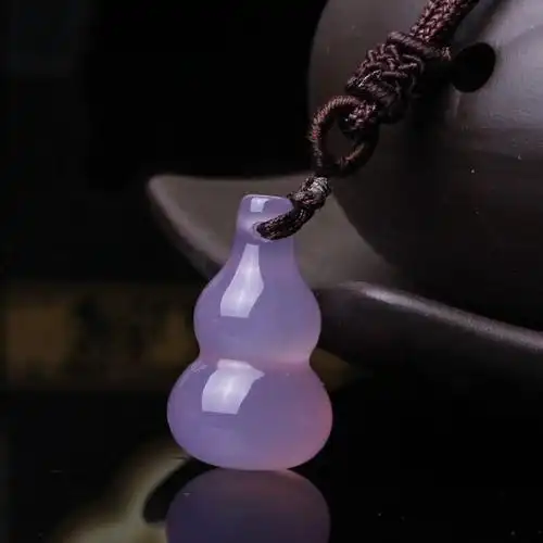 玉器工艺品冰种玉髓葫芦吊坠 男女款如意葫芦玉坠 两色可选