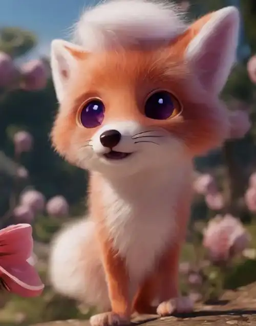 萌宠壁纸呆萌呆萌的可爱小狐狸来了