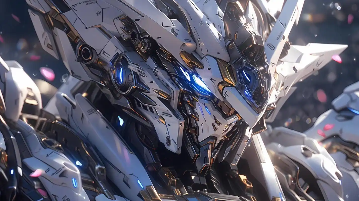 midjourney|白色高达|4k 16:9电脑壁纸 gundam高清 4k ai绘画第七天