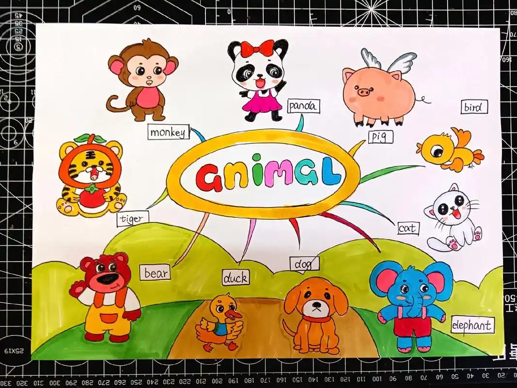 英语动物思维导图模板.#创作灵感 三年级英语思维导图动物思维 - 抖音