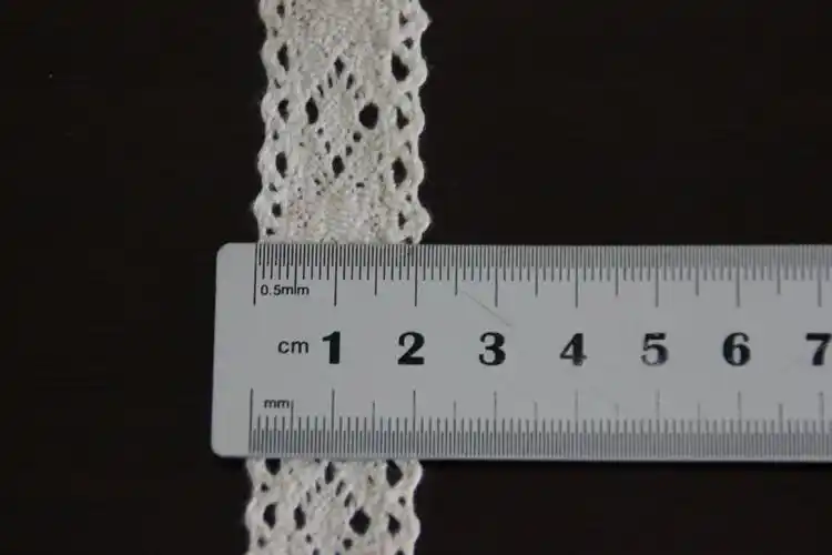 2厘米宽 棉线花边服装辅料 支持混选 支持染色 机织工艺