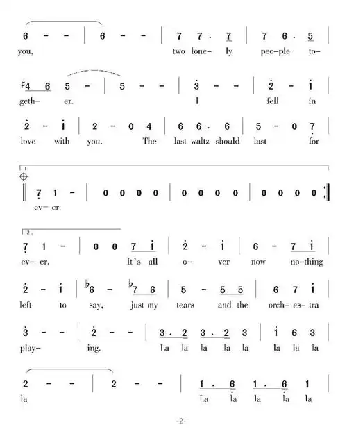 the last waltz_简谱_搜谱网