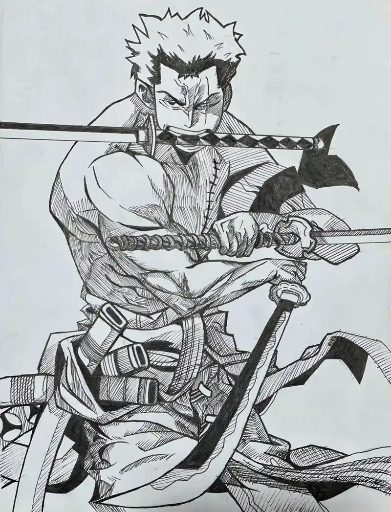 海贼王 #索隆 #临摹 #手绘 - 抖音