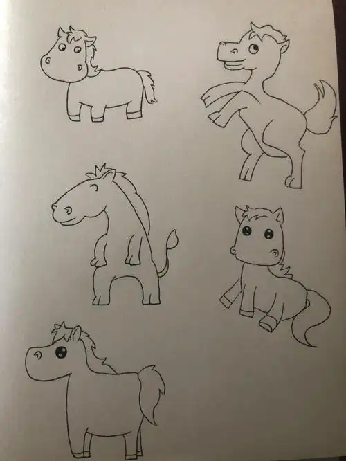 简笔画37/动物篇/马🐎