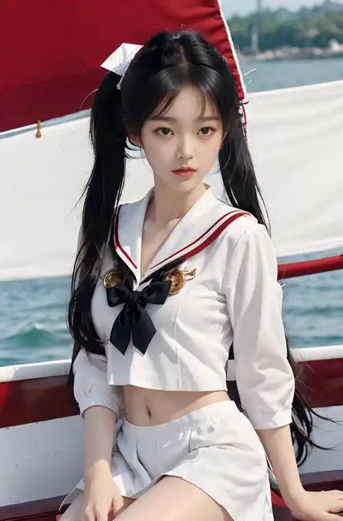 身着纯白色jk水手服的美丽小姐姐,完美的身材和外貌让人心动_镜头