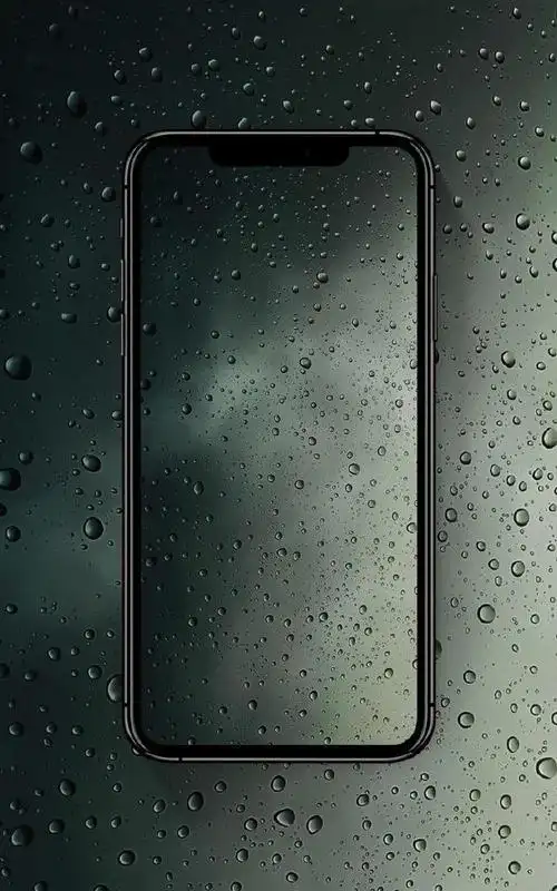 壁纸水滴绿色壁纸水滴屏融为一体