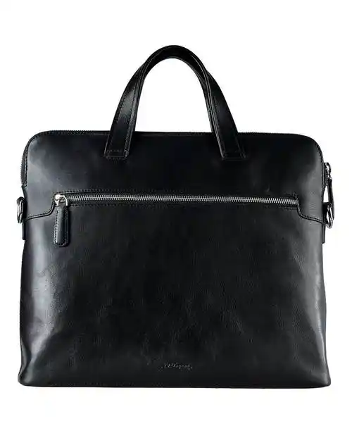 都彭s.t.dupont男款黑色经典商务牛皮公文包p6059181_唯品会