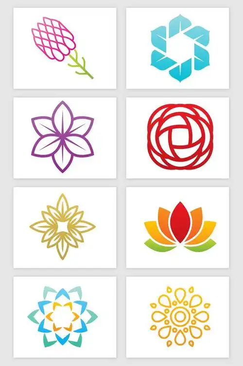 唯美花瓣几何图形矢量素材