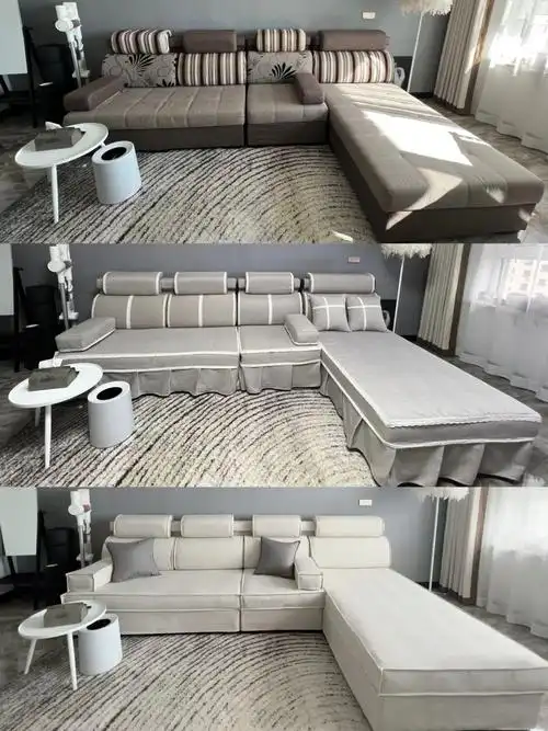 在家自制豆腐块沙发套