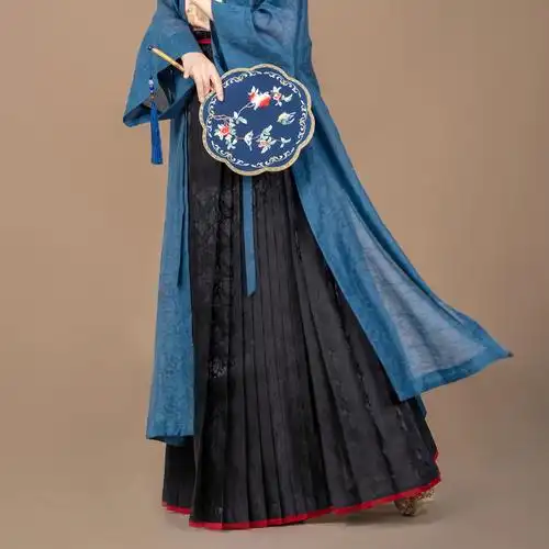 原创汉服玺然明制牡丹缠枝花马面裙夏季薄款女汉服