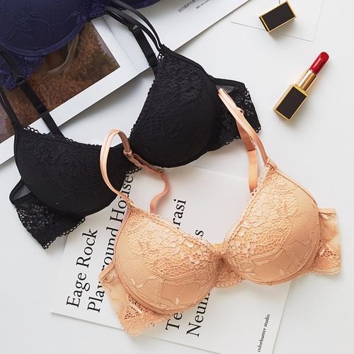 蕾丝小胸聚拢内衣套装女大上托性惑性感本命年文胸套装