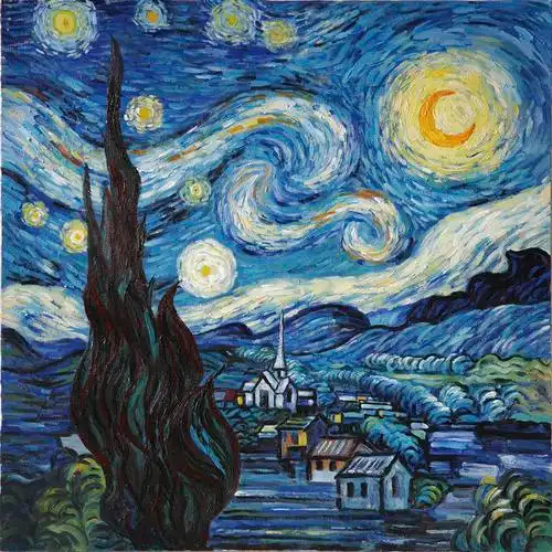【绘画×雕刻×铸币】第1弹,梵高『星月夜』