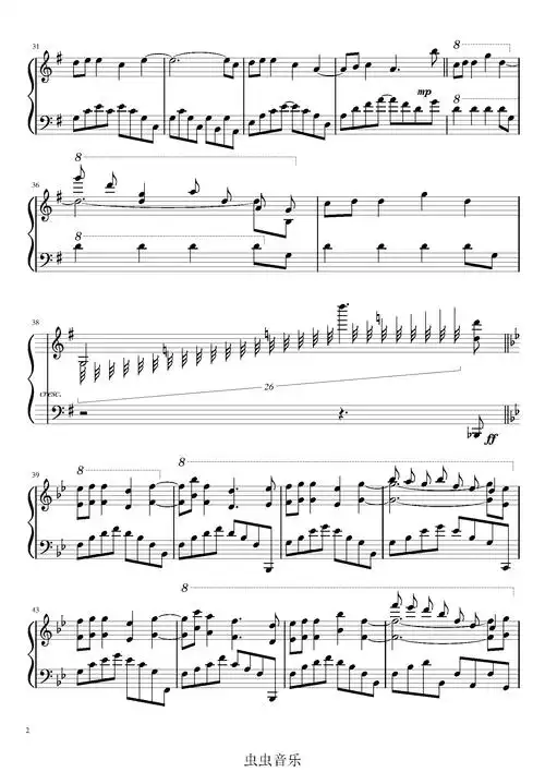 forrest gump 《阿甘正传》钢琴谱-风的颜色*-虫虫乐谱