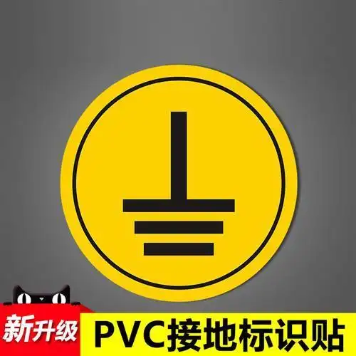 地线零线贴纸接地连接线ln标识电力签贴火线标志牌