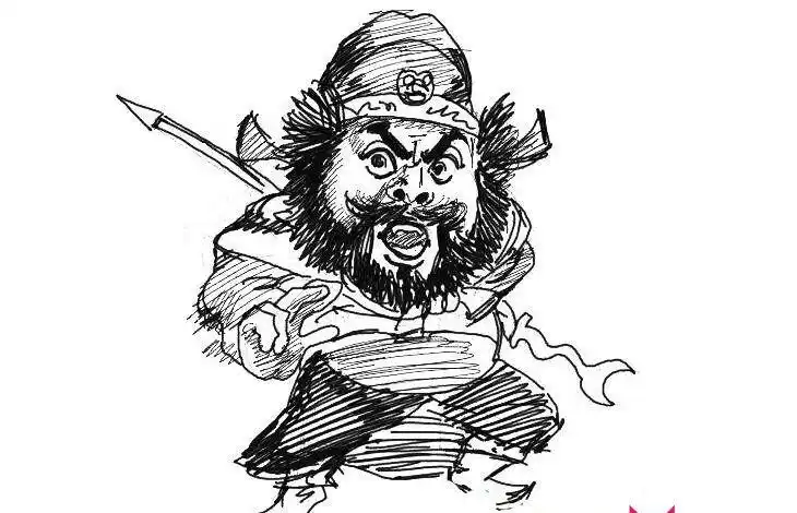 三国人物张飞简笔画图片大全