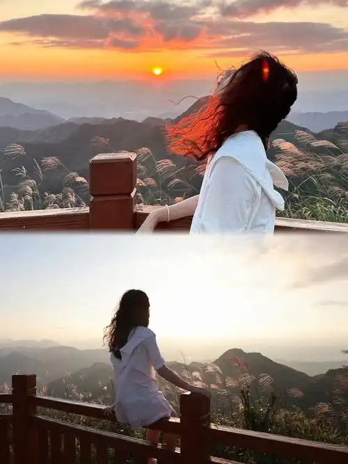 登上山顶看美景 #日落92 赴一场日落的约 - 抖音