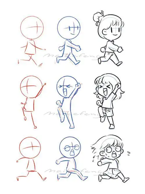 q版人物简笔画教程