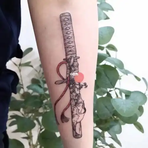 香港纹身鹤之武士刀