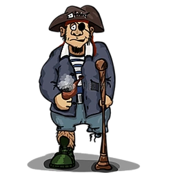 海盗,独眼,只有一条腿