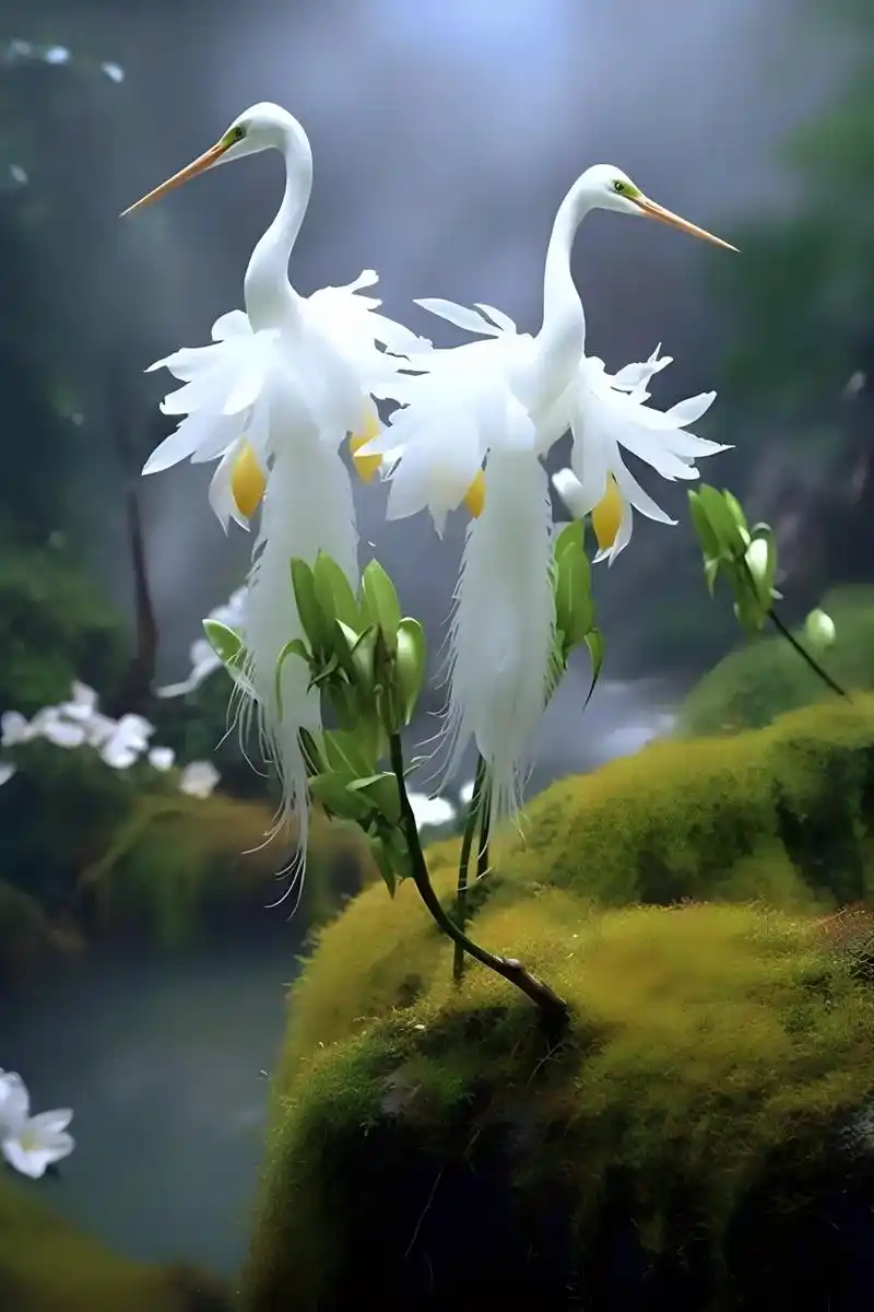 白鹭花是兰科植物中的一种,被称为白鹭花是因为它的花形 - 抖音