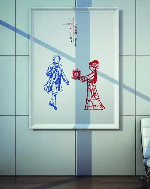 中西文化交流海报