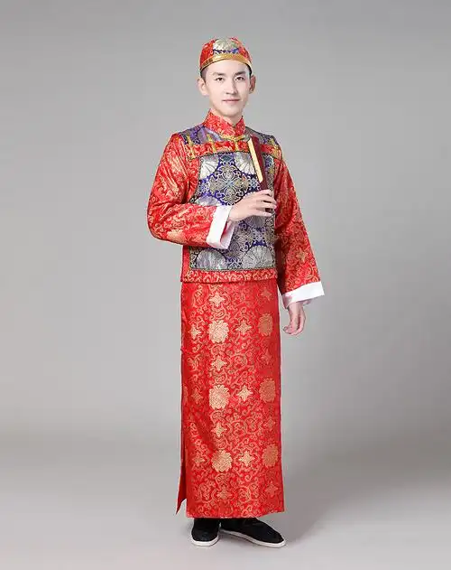 清朝阿哥服装满族古装批发男成人贝勒爷地主年会运动会舞台演出服