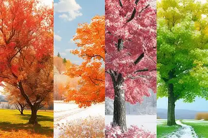 一年四季的风景背景图片