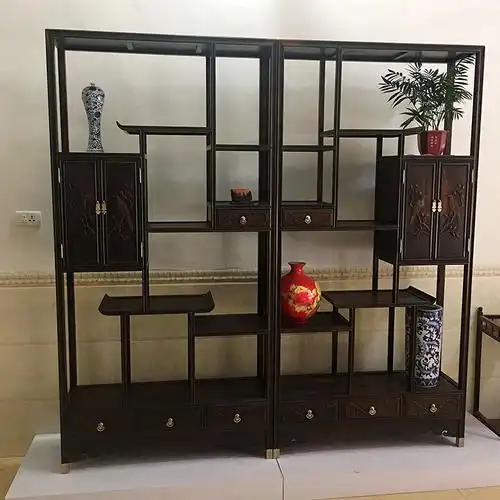 文武木古董架小陈列柜展示仿古摆件