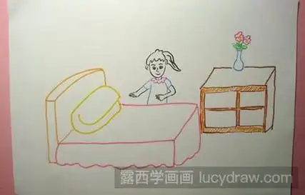 黑白矢量被子简笔画幼儿叠被子简笔画妈妈教孩子做家务叠被子的简笔