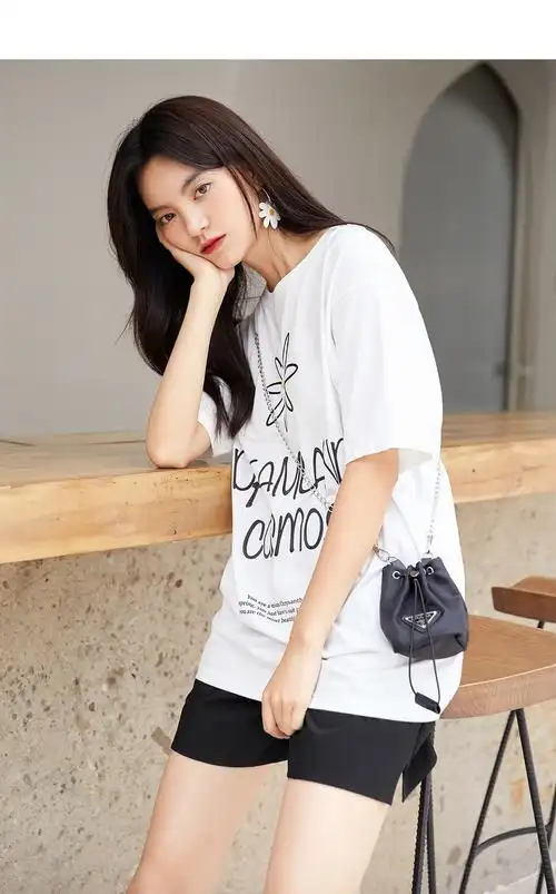 伊芙丽短袖女夏季2021新款宽松薄款法式漂亮花朵设计感小众t恤女 豆绿