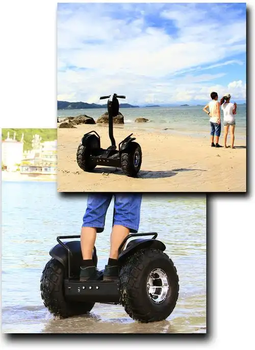 智能两轮平衡车19英寸电动体感车思维车越野款大双轮扶手带杆