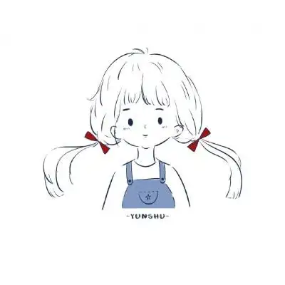 小清新简笔画女生头像白底头像676767