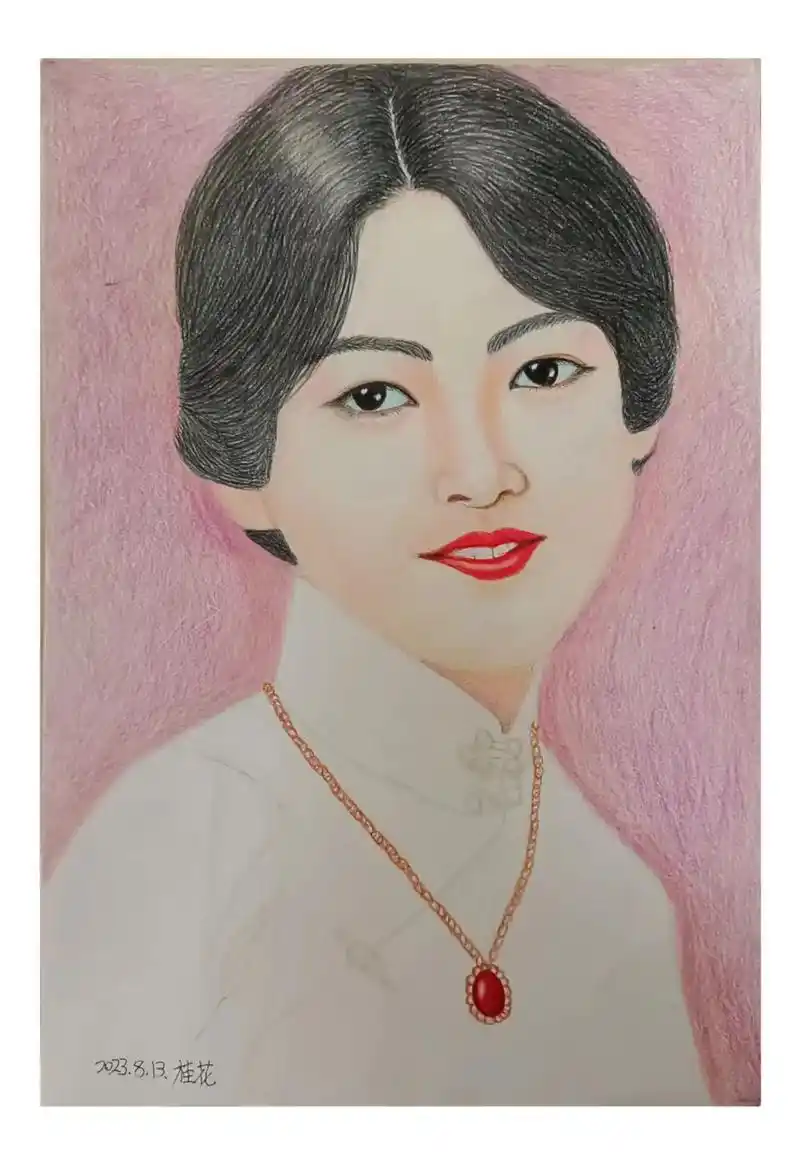 彩铅手绘 学画民国#美貌与智慧并存的美女林徽因 9999 - 抖音