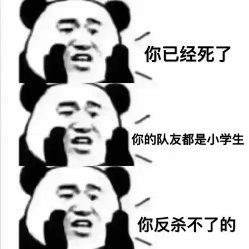 你已经现象死了,你的队友都是小学生,你反杀不了的表情