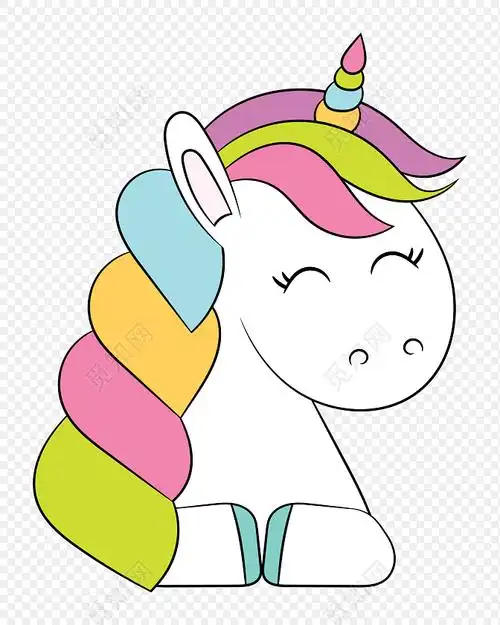 独角兽的简笔画可爱 独角兽的简笔画可爱简单卡通