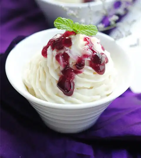 蓝莓山药"冰淇淋"