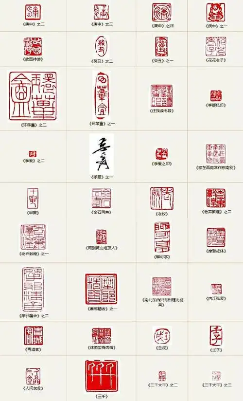 难得一见张大千落款与印鉴大全