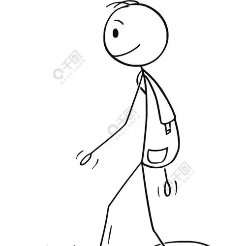 侧面人物走路简笔画 走路的人简笔画 侧面-图片大观-奇异网