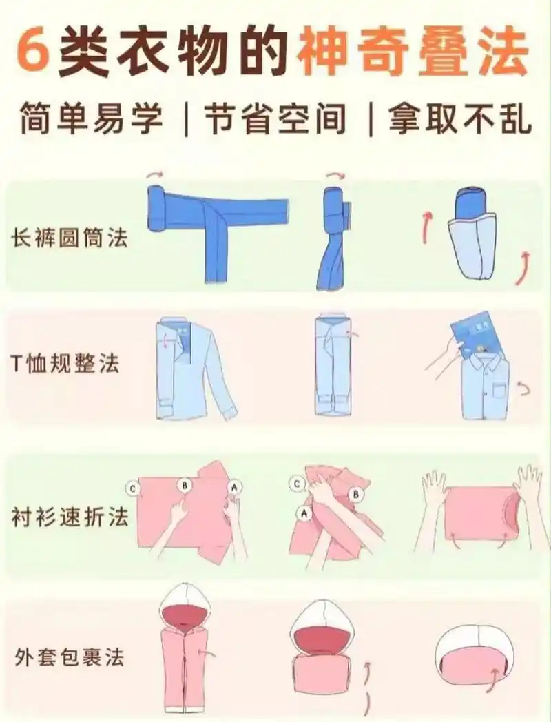 衣服裤子怎么叠大合集 家里衣服裤子怎么叠,快来学起来吧