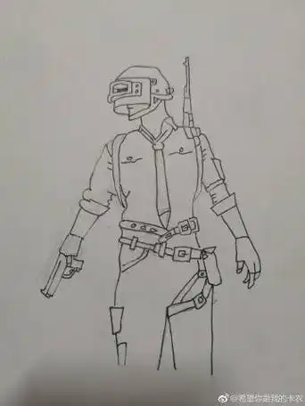 绝地求生大逃杀人物简笔画