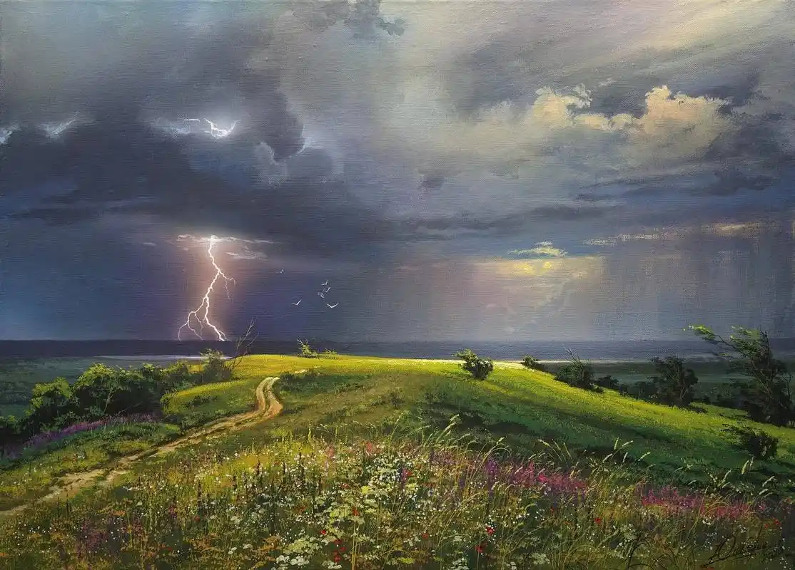 精美!"光影大师"维克多的丙烯风景画作品,值得欣赏!转需