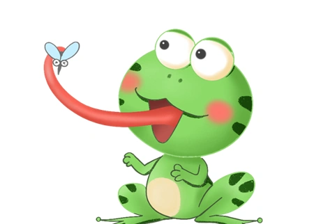 小青蛙刚学会了捉虫的技巧,它要开始自己实践了,小青蛙会捉到虫子吗?