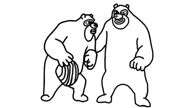 熊大熊二怎么画