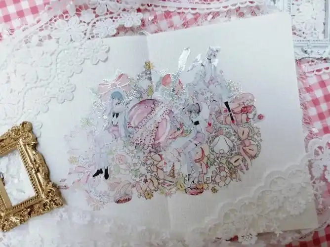 今日拼贴蕾丝兔