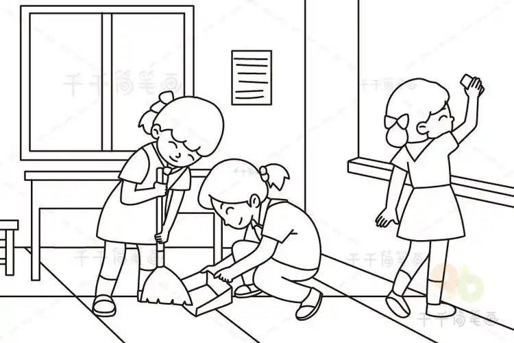 范文:叮铃铃,叮铃铃,放学了,有几个同学留下来值日,负责将教室打扫